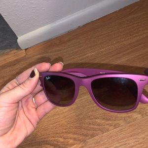 purple ray-bans like new hardly worn